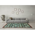 thumbnail image 3 of Ahgly Company Indoor Rectangle Abstract Light Blue Modern Area Rugs, 5' x 7', 3 of 4