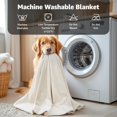 thumbnail image 7 of Waterproof Dog Blanket For Couch: Spill-proof Puppy Blankets Small Medium Dogs Washable  Reversible Soft Flannel Pet Throw Bed Crate Couch Sofa Cover Travel 30" X 40" Beige, 7 of 7