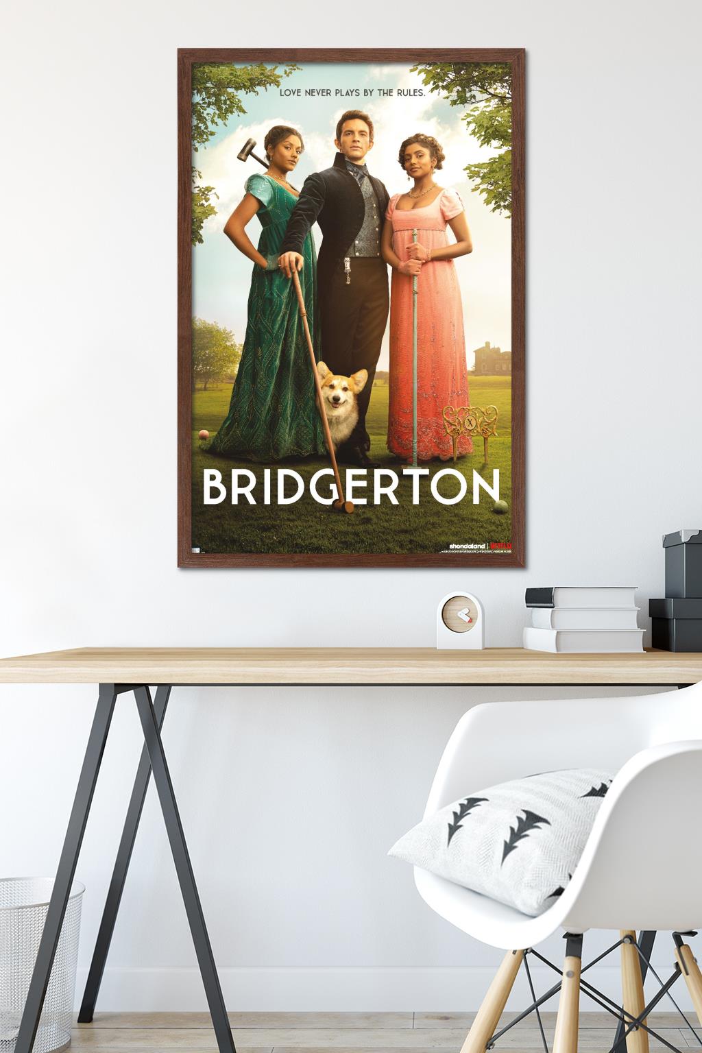 Netflix Bridgerton: Season 2 - Trio One Sheet Wall Poster, 22.375" x 34" Framed