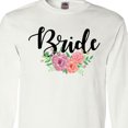 thumbnail image 4 of Inktastic Bride with Flower Illustration Long Sleeve T-Shirt, 4 of 5