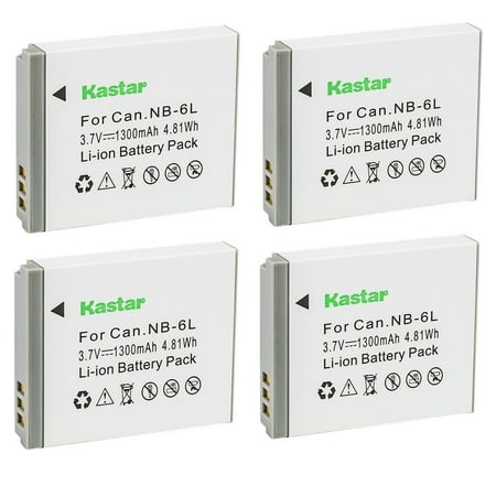 Kastar 4-Pack NB-6L Battery Replacement for NEZINI 2 Charging Mode Mini Kids Camera, Full HD 1080P 36MP Vlogging Camera for Kids, 16X Zoom Compact Pocket Camera Point, Shoot Camera for Kids Beginners