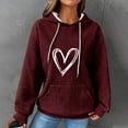 thumbnail image 4 of Trendy Tie-Dye Hoodies for Womens Fall Winter Casual Loose Long Sleeve Hooded Pullover Gradient Baggy Sweatshirts Tops,Hot Pink,M, 4 of 4
