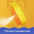 thumbnail image 4 of Frogued Pet Massage Comb Steamy Cat Dog Grooming Brush 3-in-1 Self-Cleaning Shedding Brush Pet Supplies for Dog Cats Yellow*1pc, 4 of 10