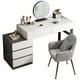 thumbnail image 3 of Led Chair Lacquer Dressing Table Container Nordic Comfortable Dressing Table Dressers Bedroom Tocador Maquillaje Home Furniture My Lux Decor Round, 3 of 20