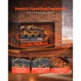 thumbnail image 2 of KFFKFF Electric Fireplace Log, 25 inch Fireplace Insert Log Heater, with Crackling Sound,Remote Controller, 5 Adjustable Flame Brightness, Timer, Overheat Protection, Thermostat, 2 of 9
