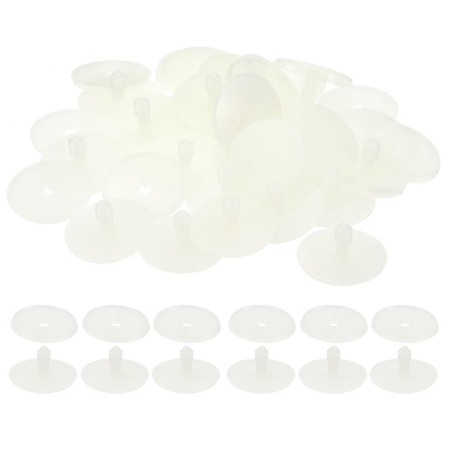 Uxcell Juntas de muñeca de 1.38 pulgadas 20 conjuntos de tornillos de unión de plástico para artículos de ganchillo y costura en blanco