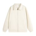 thumbnail image 1 of uikmnh Male Suede Cardigan Lapel Solid Color Casual Loose Large Size Sweater Jacket(Size:S), 1 of 3