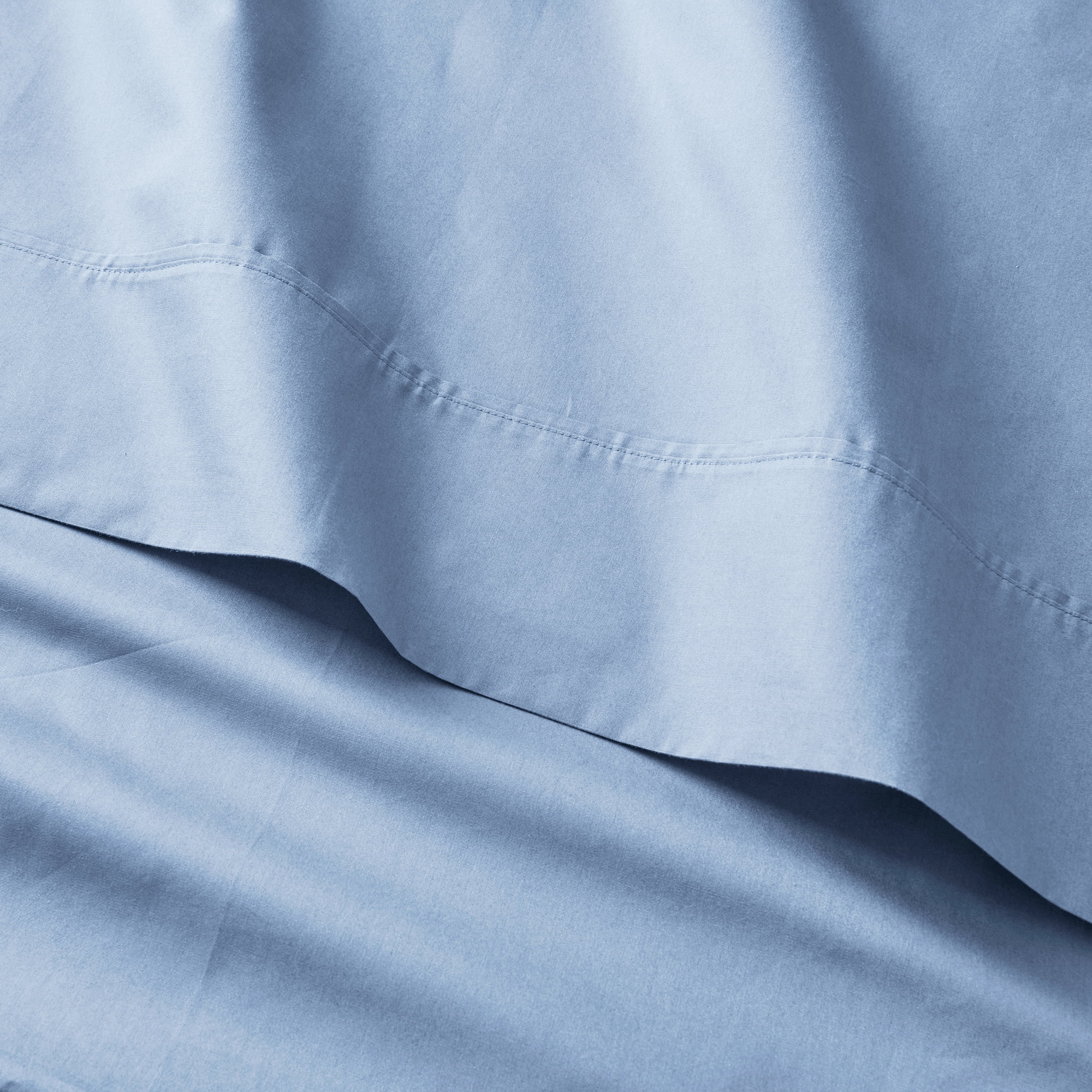 Better Homes & Gardens Cool & Crisp 4-Piece 300 Thread Count Blue Water Cotton Percale Sheet Set, King