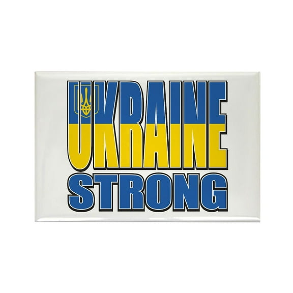 CafePress - Ukraine Strong - Rectangle Magnet, 2"x3" Refrigerator Magnet