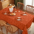 thumbnail image 2 of Tablecloth Rectangular 52X70 inches,Spillproof Wrinkle Free Soft Autumn Jacquard Table Cloth for Thanksgiving Fall Friendsgiving Harvest Holiday Dinner, Rust, 2 of 7