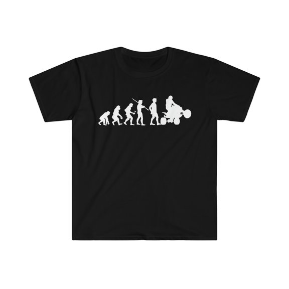 Human Evolution Quad bike Rider Unisex T-shirt S-3XL