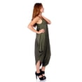 thumbnail image 3 of SR Women's Casual Solid Spaghetti Strap Loose Fit Harem Jumpsuit, Medium, Olive, 3 of 4