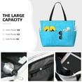 thumbnail image 5 of Yiaed Sky Blue Glitter Print Large Capacity Beach Travel Bag - Waterproof Zipper Vacation Tote for Sandproof Storage, and Camping, 5 of 5