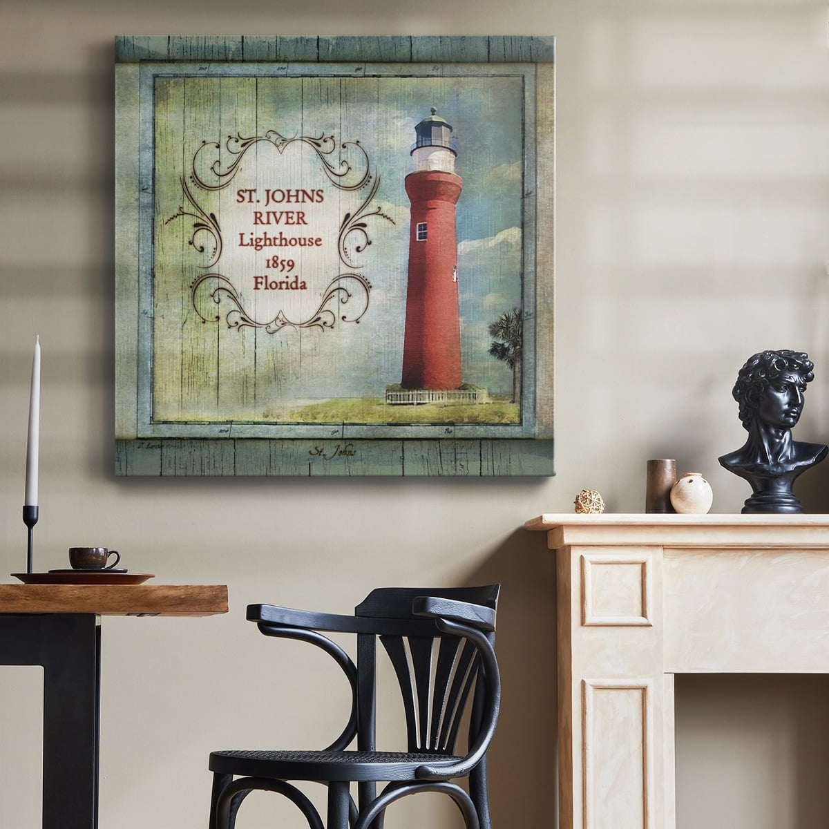 Wexford Home Florida Lighthouse XI-Premium Gallery Wrapped Canvas, 24" x 24" - Ready to Hang