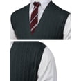 thumbnail image 5 of H2H Mens Casual Slim Fit Knit Sweater Vest V-Neck Button-Down Vest Twisted Patterned (CMOV056), 5 of 6