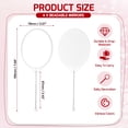 thumbnail image 2 of Uxcell 4 Pack Beadable Mirrors with Handle, 7.7 Inch Long Oval Shape Bead Mirror Bars Removable for DIY Crafts(White), 2 of 7