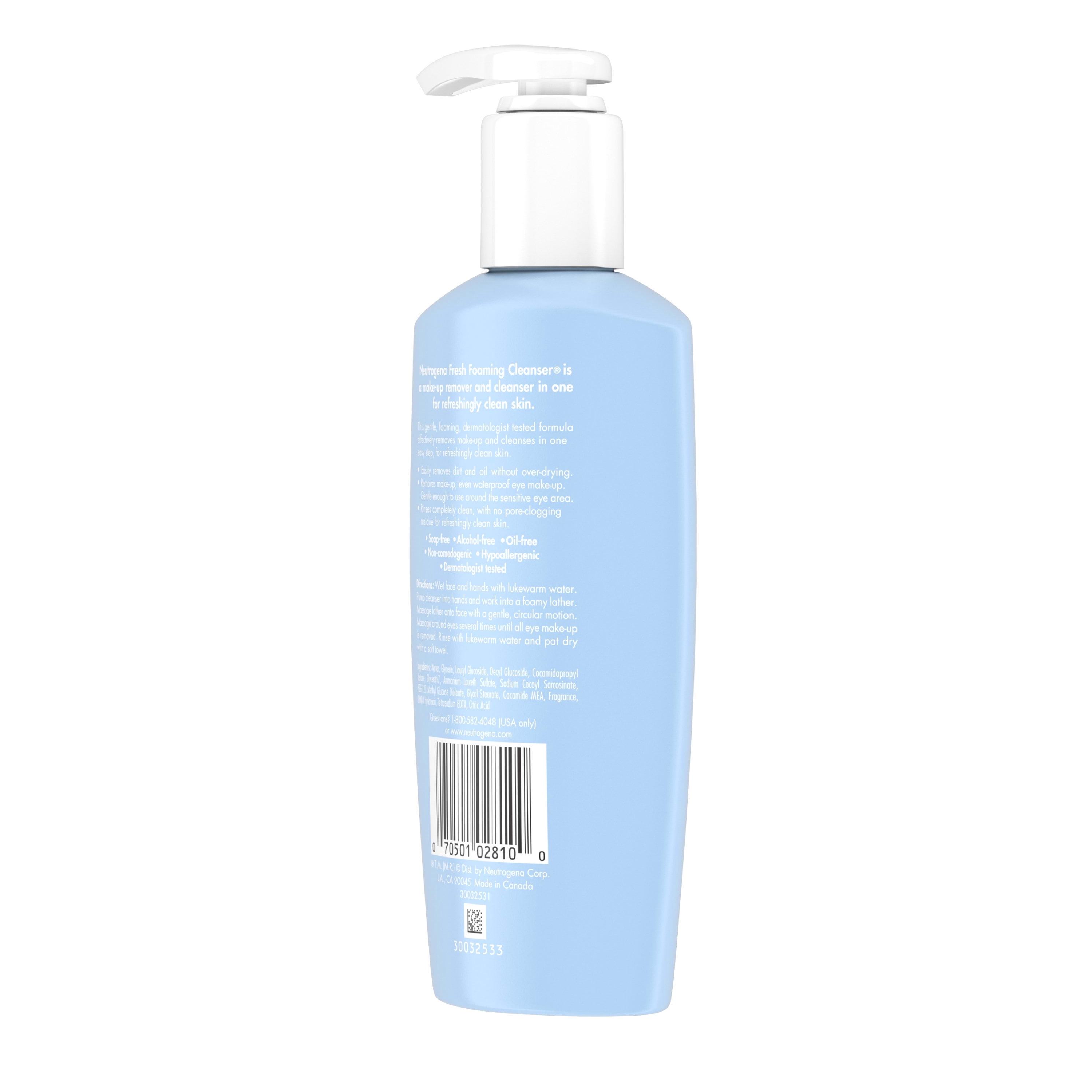 neutrogena fresh foaming facial cleanser & makeup remover