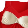 thumbnail image 5 of Red Tank Tops for Women V Neck Bodysuit with In Bra Cups for Support, 5 of 6