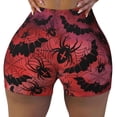 thumbnail image 2 of Balery Bats And Spiders Pantalones cortos de entrenamiento estampados para mujer, sin costuras, ajustados, para gimnasio, yoga, correr, deportes, ejercicio activo, fitness.-Small, 2 of 8