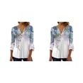 thumbnail image 2 of Qarigey Tops de manga 3/4, camiseta oscilante, túnica de verano, atractiva, transpirable, multicolor, ropa elegante de playa para mujer a la Type1 NO1, 2 of 6