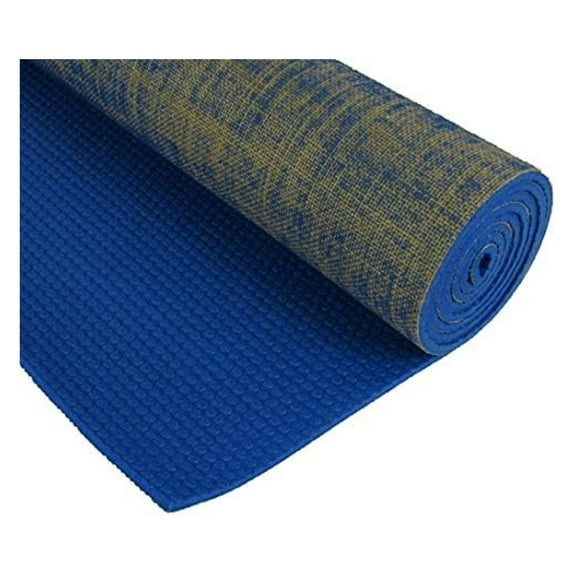 Jute Yoga Mat - Natural Rubber & Jute Eco Friendly Non Slip 6mm Thick - Biodegradable Workout Mat for Yoga, Pilates & Fitness