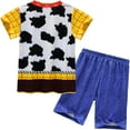thumbnail image 2 of Kids Cow Boy Outfits Set T-shirt Short Pants Hat Halloween Birthday Dress Up, 2 of 8