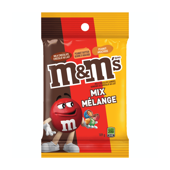 M&M's Classic Mix - Milk Chocolate, Peanut & Peanut Butter - 109g (3.8oz)