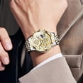 thumbnail image 4 of OLEVS Mens Watch Chronograph Luxury Diamond Dress Business Analog Quartz Wrist Watches Stainless Steel Waterproof Luminous Moon Phase, 4 of 12