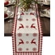 thumbnail image 1 of Camino de mesa navideño, camino de mesa rústico con diseño de alce y copos de nieve para fiestas de cumpleaños, cocinas, mesas de comedor, decoración del hogar, 1 of 7