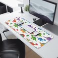 thumbnail image 2 of Long Mouse Pads for Desk,White Cartoon Dinosaurs Stars Pattern Desk Mats on Top Of Desks, Desk Mouse Pad Extra Large with 3mm Non-Slip Base and Stitched Edge for Gaming,Office,Work,Home 31.5"x11.8", 2 of 6