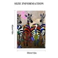 thumbnail image 2 of D72550 printmaking wall painting, animal painting, colorful zebras, modern art stretching, living room and bedroom decoration, 12 * 16in/16 * 20 inches, 2 of 5