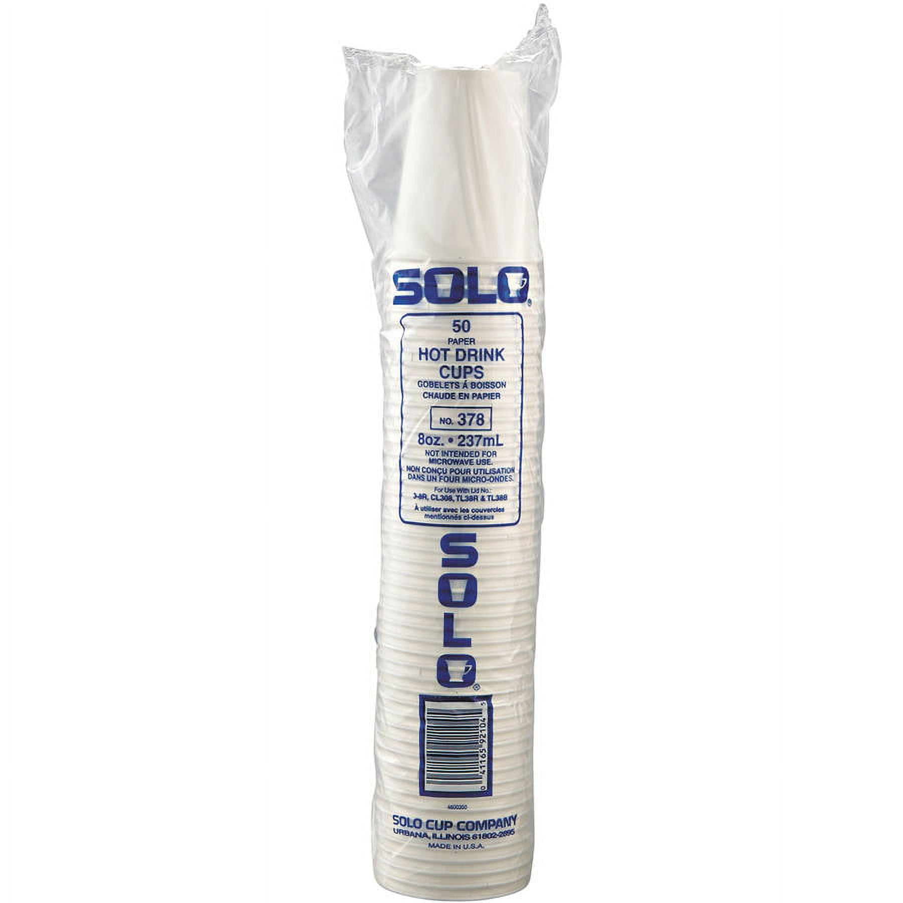 Solo Cups SCC378PLABBPK 8 oz Bare Eco-Forward Pla Paper Hot Cups - Pack of  50, 50 - Fred Meyer