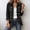 Black, variant on Women's Ruffled Button-Down Cool Silk Cotton Cardigan, Sweaters