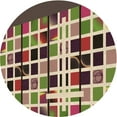 thumbnail image 1 of Ahgly Company Machine Washable Indoor Round Transitional Fall Leaf Brown Green Area Rugs, 7' Round, 1 of 7