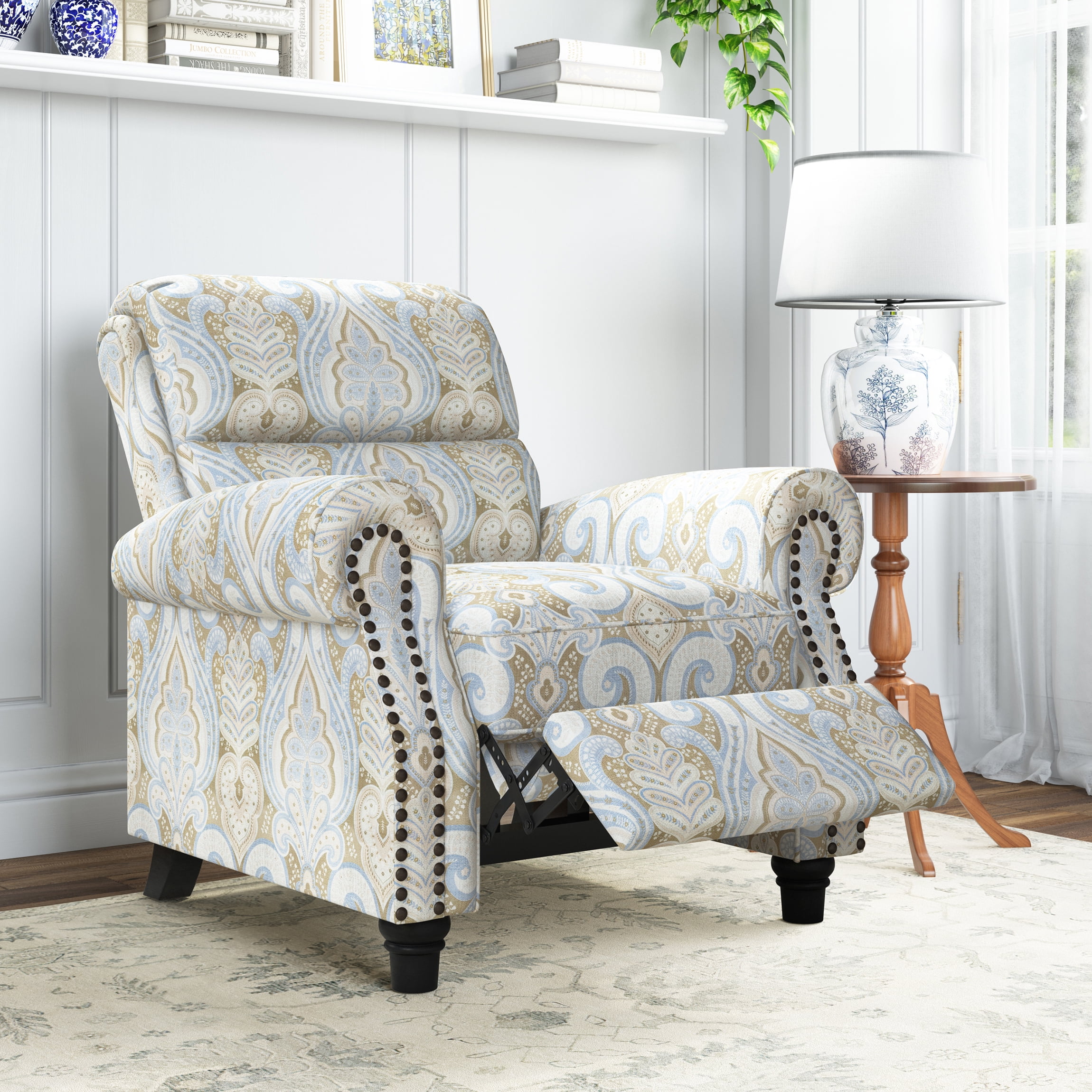 Homesvale Neahring 2-Position Pushback Recliner Chair, Beige - Walmart.com