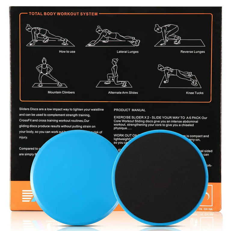 2pcs Core Exercise Sliders, Smooth Gliders Dual-Sided