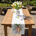 thumbnail image 5 of Easter Table Runner, Carrots Cotton Linen Kitchen Table Decoration Washable Dining Tabletop Runners for Home Party Decor 18x72 Inches, 5 of 9