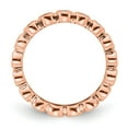 thumbnail image 2 of 14k Rose Gold Polished Size 4.5 Bezel-set 1/2 carat Diamond Complete Eternity Band, 2 of 5