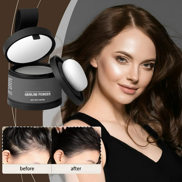 Fiudx Polvo para Línea Del Cabello, Moldeador de Frente con Acabado Natural, Potenciador de La Línea Del Cabello de Larga Duración, Creador de Sombras Resistentes Al Agua, Uso con Maquillaje, Aspecto