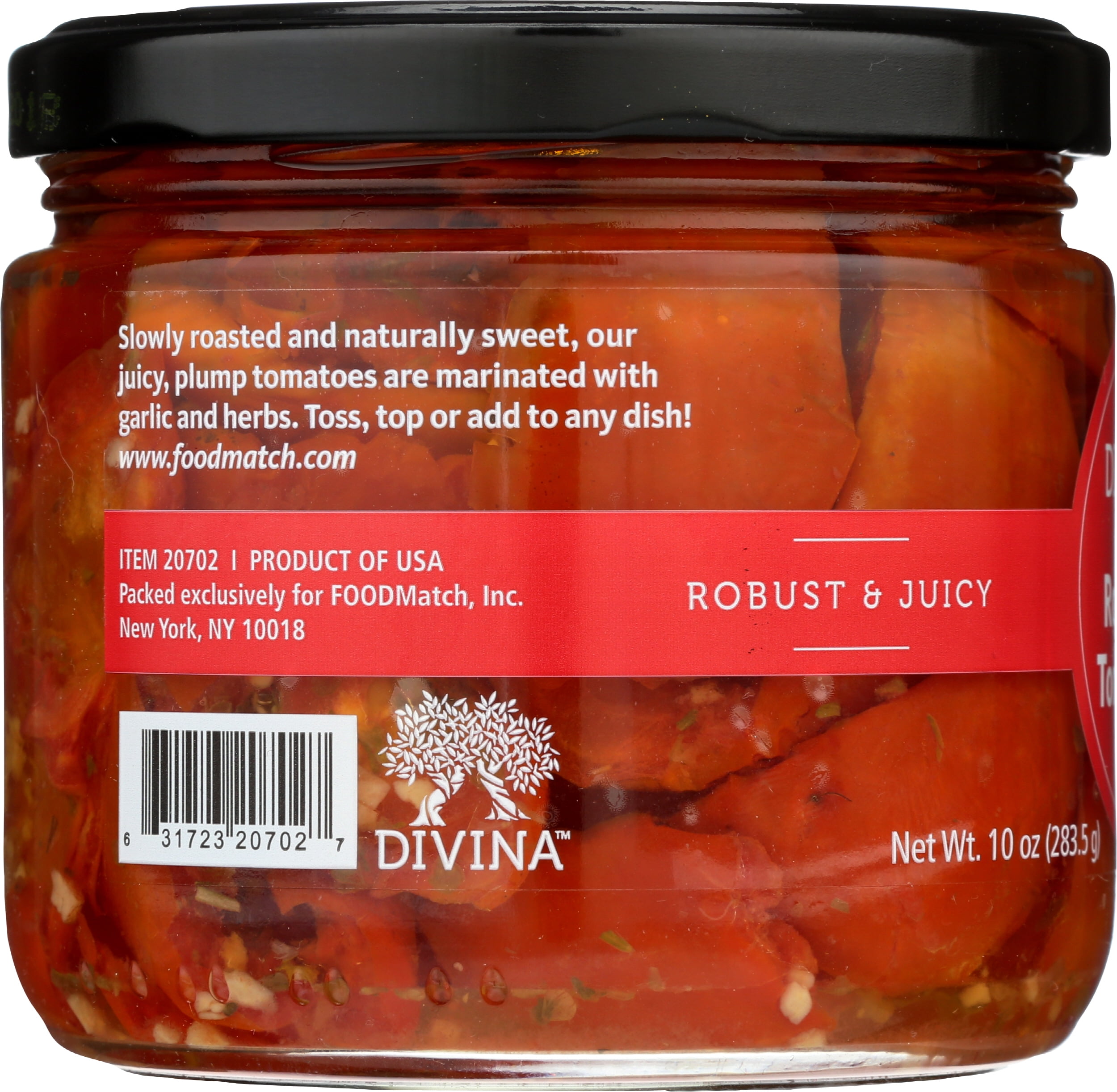 Pack of 6, Divina Roasted Red Tomatoes, 10 oz