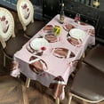 thumbnail image 2 of Pink Footballs with Bows Pattern Rectangle Tablecloth 60"x102",Waterproof Polyester Rectangle Table Cloth, Wipeable Spillproof Polyester Tablecloth for Dining, Camping, Indoor and Outdoor, 2 of 6