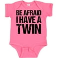 thumbnail image 3 of Inktastic Be Afraid I Have a Twin Boys or Girls Baby Bodysuit, 3 of 5