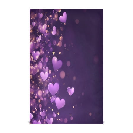 

Kitchen Towel 28x18 Inches x4，Plate Towel Decorative Towel Napkin Tea Towel Tea Towels For Kitchen Dish Cloths & Dish Towels Purple Cute Heart Pattern