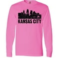 thumbnail image 3 of Inktastic Kansas City Skyline Grunge Long Sleeve T-Shirt, 3 of 5
