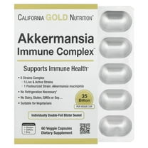 California Gold Nutrition Akkermansia   Probiotics Immune Complex, 60 Veggie Capsules
