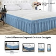 thumbnail image 4 of SGI Bedding 11 Inch Wrap Around Bed Skirt | Microfiber Bed Skirt | Fade Resistant, Wrinkle Free, Anti-static, Decorative, Extra Storage Space, Clutter-Free | Olympic Queen, Mediterranean Blue, 4 of 8