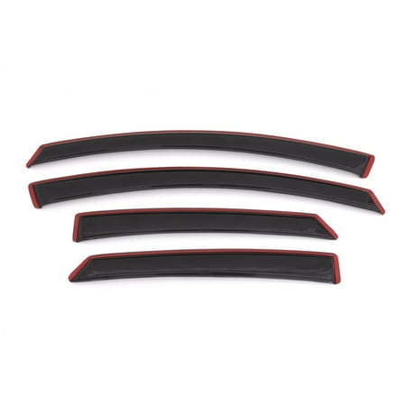 Smoke Front Deflectors - AVS 13-18 Ford Fusion Ventvisor In-Channel Front & Rear Window Deflectors 4pc - Smoke
