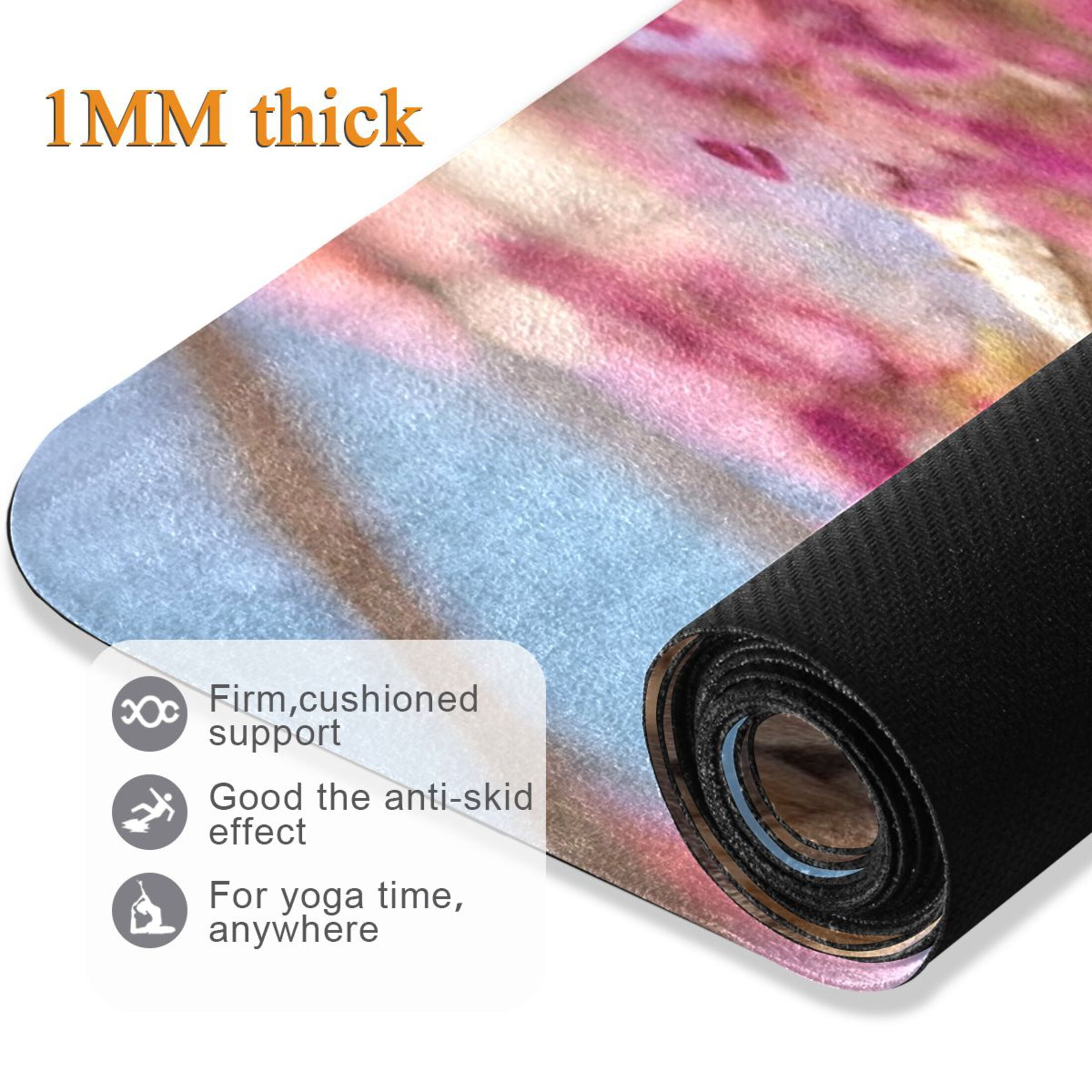 BZSMCE Yoga Mat Women Fitness Mat Pink Bloom Koala Pattern