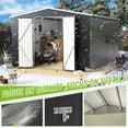 thumbnail image 2 of PABIMIA 10FT x 10FT Metal Outdoor Storage Shed with Lockable Doors, Black, 2 of 9