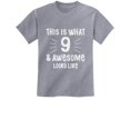 thumbnail image 1 of Tstars Boys Unisex 9th Birthday Gift Shirt Birthday Gift for 9 Year Old Birthday Gift for Boys This is What 9 and Awesome Looks Like Birthday Party B Day Youth Kids T Shirt, 1 of 6